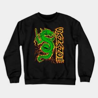 Sanano FMA Dragon Fire Green Crewneck Sweatshirt